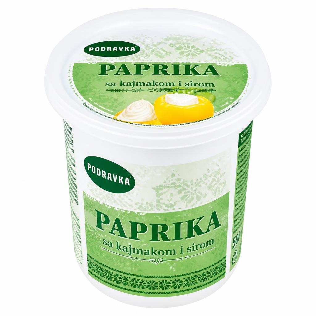 Podravka paprika sa kajmakom i sirom 500 g Akcija u trgovini Kaufland