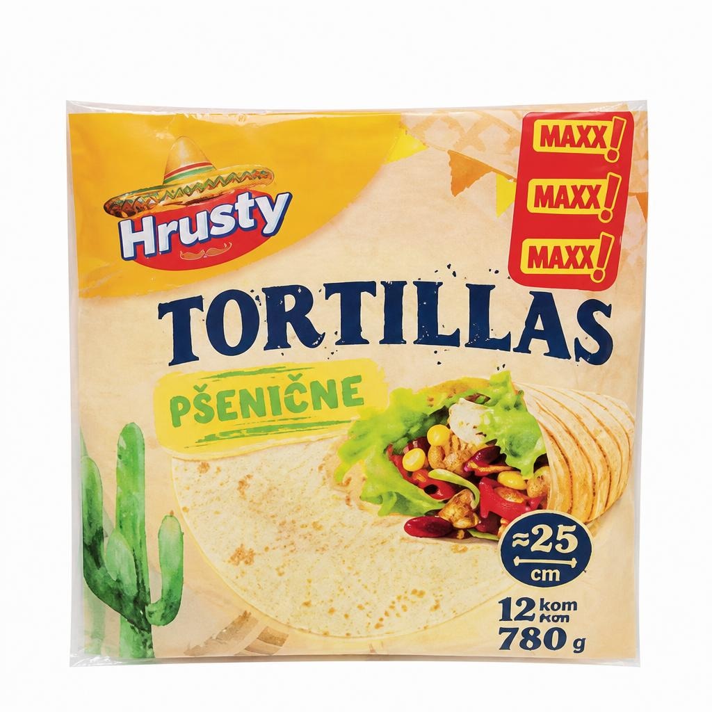 Hrusty Tortilla pšenična 780g, 12 kom - Akcija u trgovini Konzum