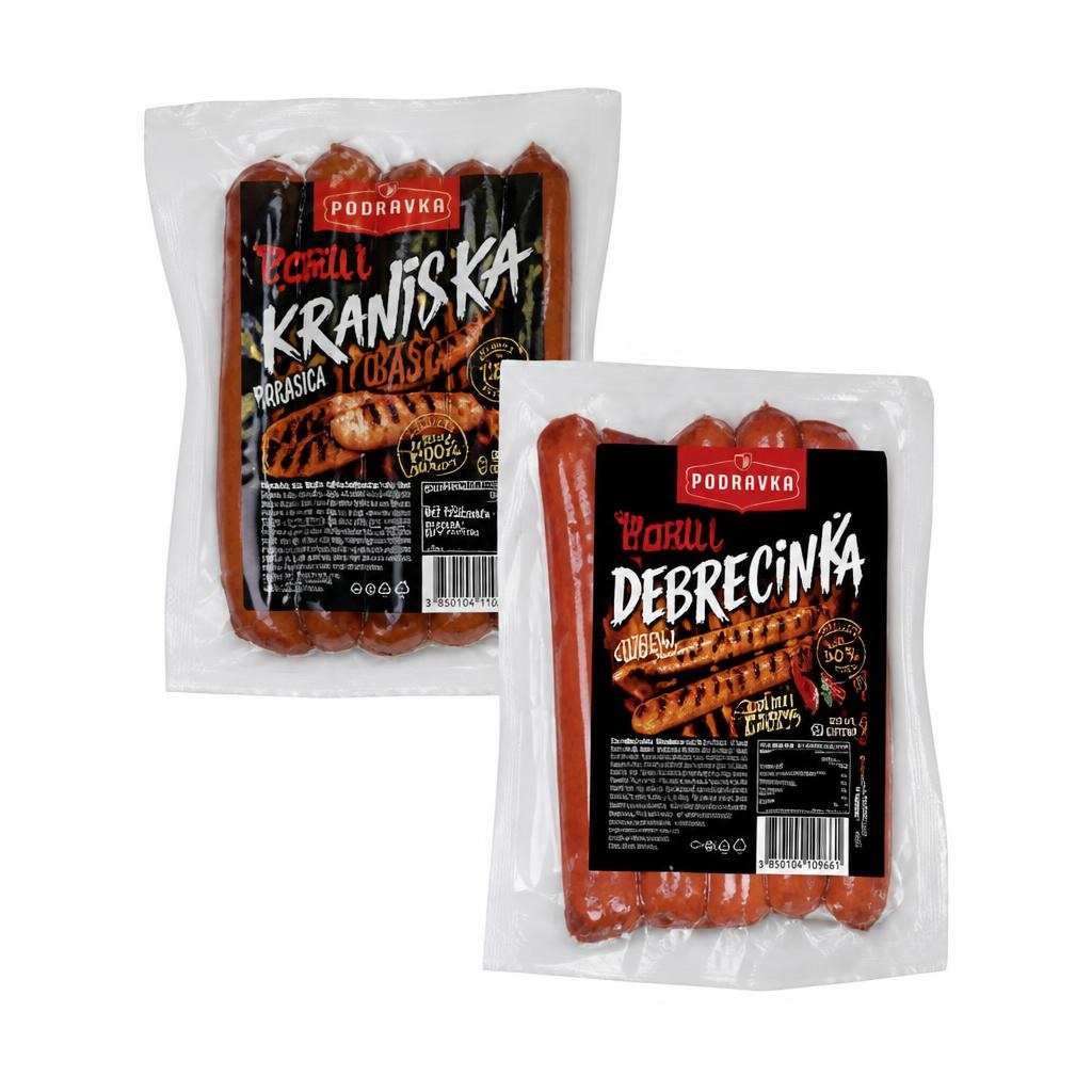Podravka Grill Kranjska kobasica ili Debrecinka 300 g Akcija u trgovini Plodine