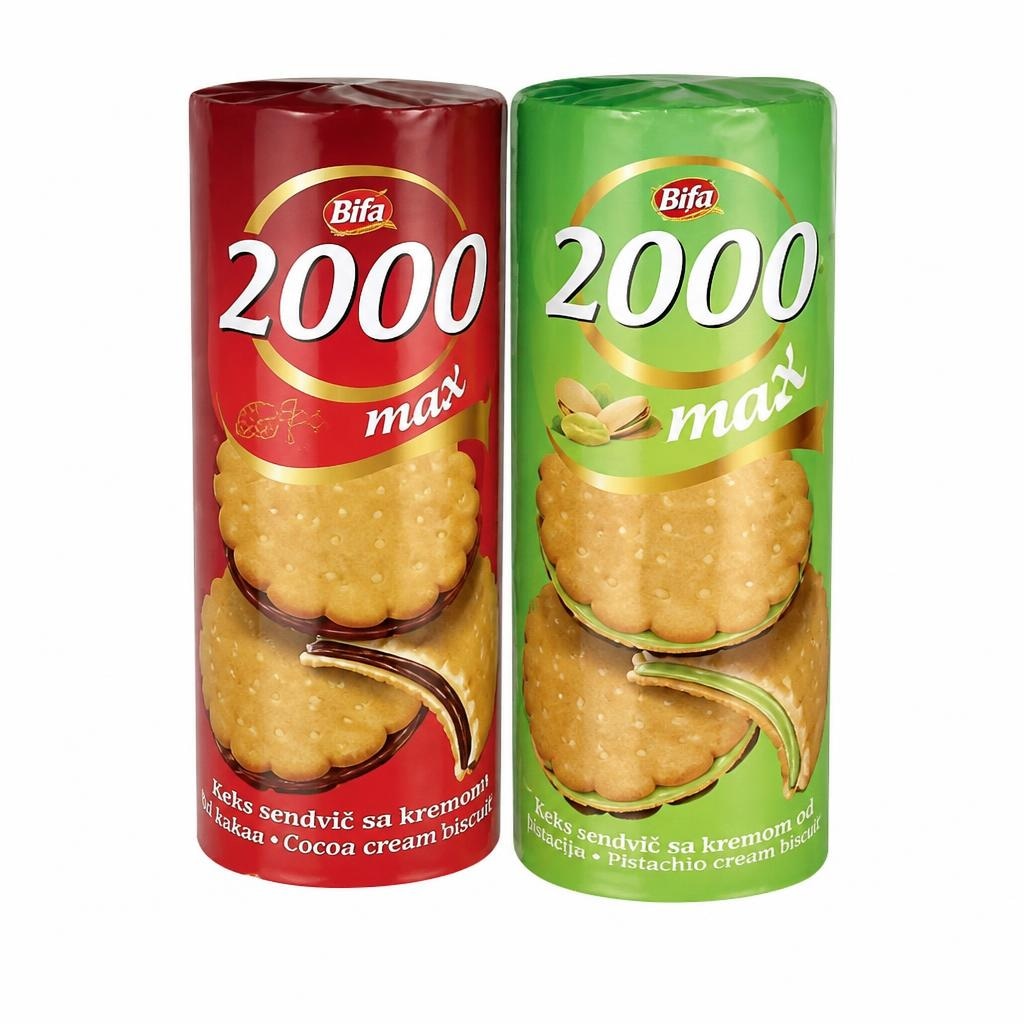Keks sendvič punjen kremom pistacija Bifa 500 g Akcija u trgovini NTL