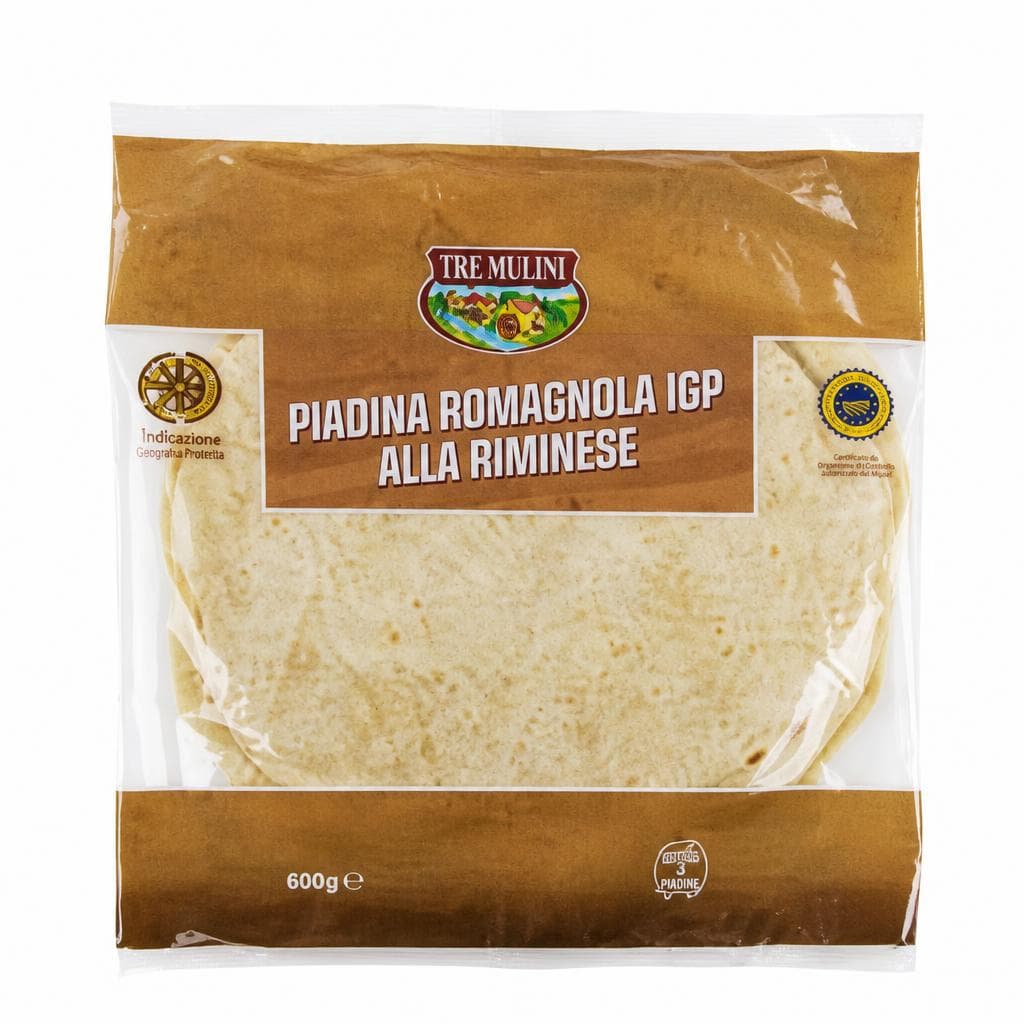 Tre Mulini Piadina Romagnola IGP alla Riminese 5 kom / 600 g Akcija u trgovini Eurospin