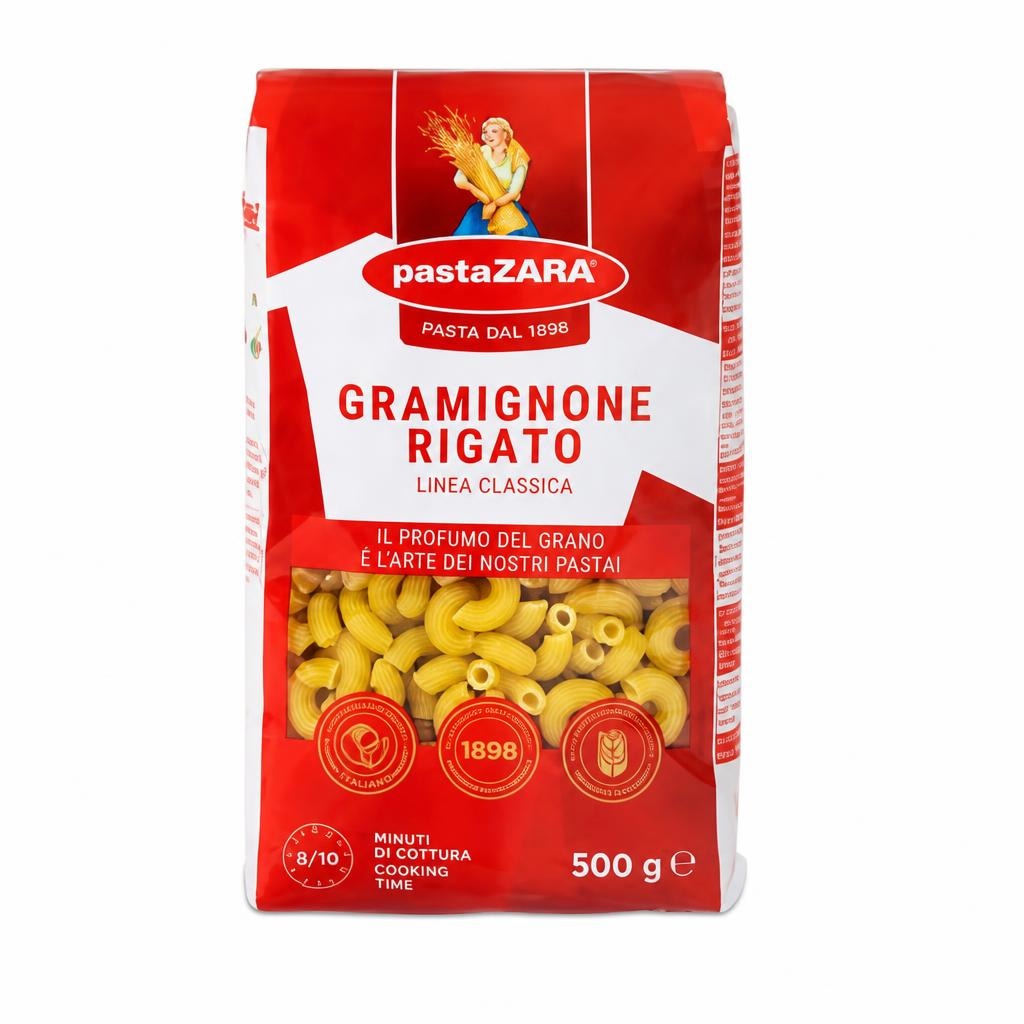Pasta Zara Gramignone Rigato 500g - Akcija u trgovini Žabac