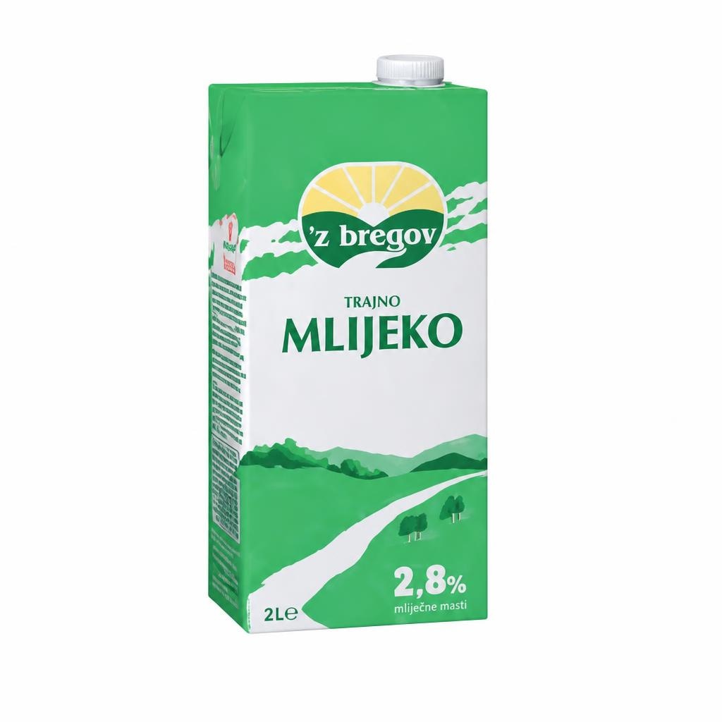 'Z bregov trajno mlijeko 2 L Akcija u trgovini Lidl
