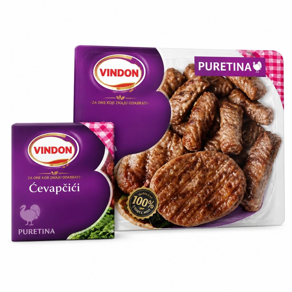 Ćevapčići pureći pljeskavice pureće Vindon 400 g Akcija u trgovini NTL