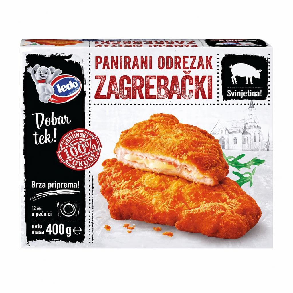 Ledo Zagrebački ili bečki odrezak 400 g Akcija u trgovini KTC