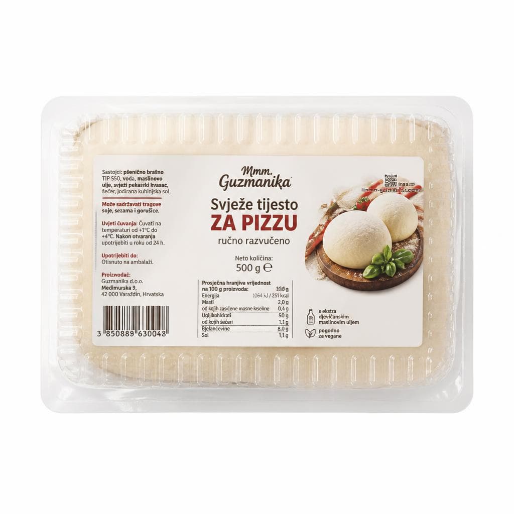 Mmm. Guzmanika Svježe tijesto za pizzu 500 g Akcija u trgovini Lidl