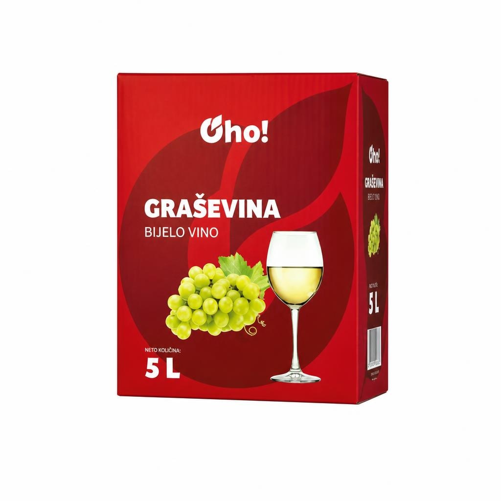 Oho! Graševina 5 l - Akcija u trgovini Plodine