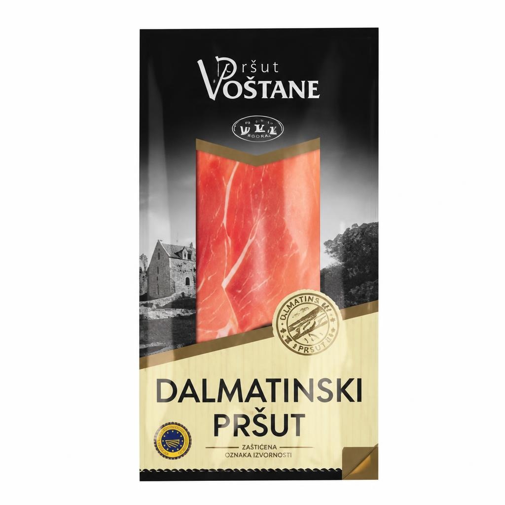 VOŠTANE Dalmatinski pršut 80 g - Akcija u trgovini Ribola