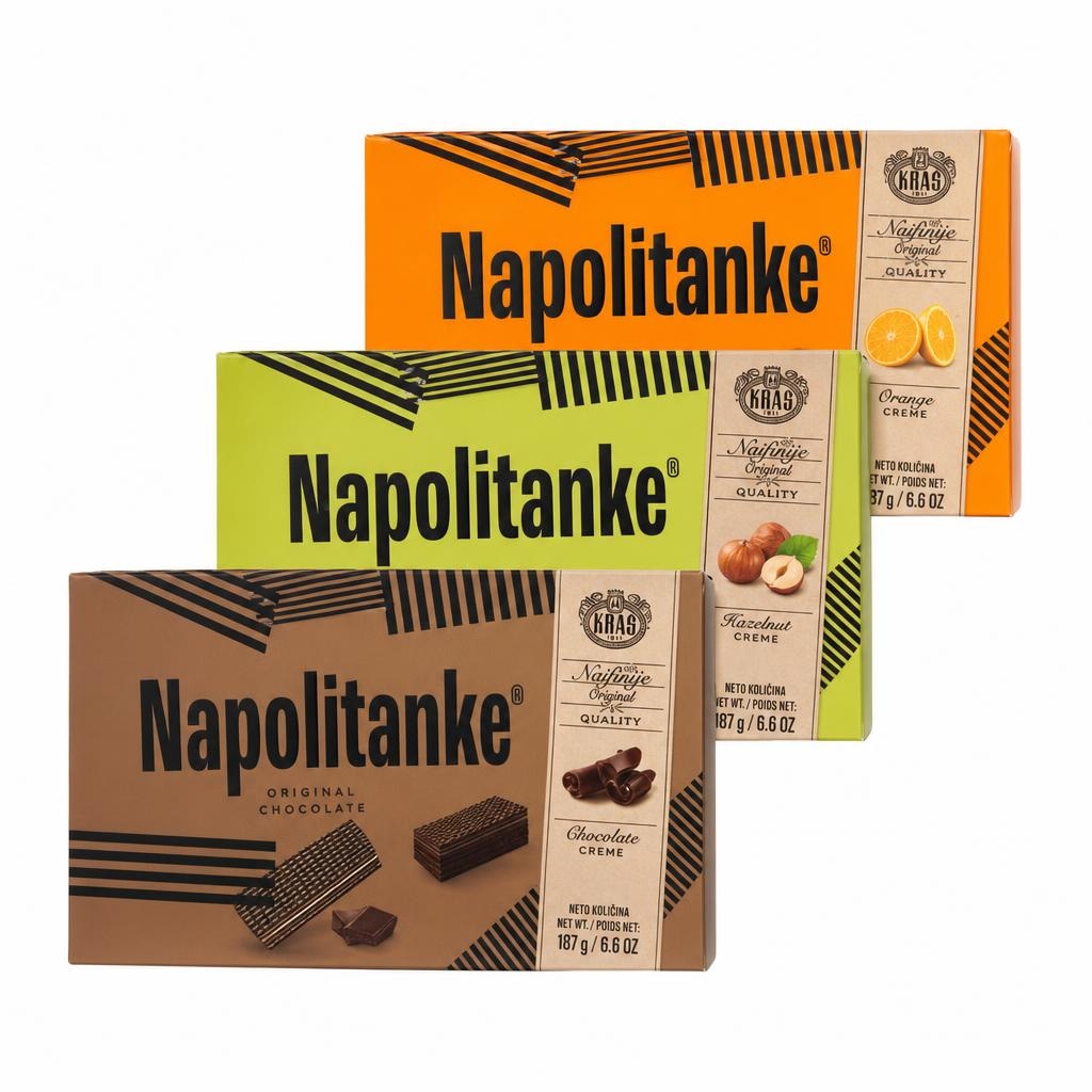 Odabrani asortiman napolitanka Kras Akcija u trgovini Ribola