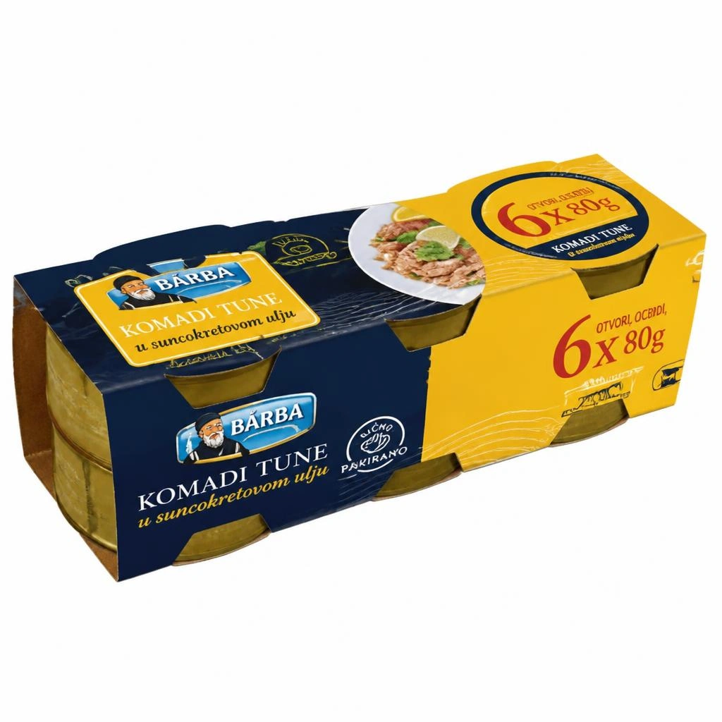 Barba tuna 6x 80 g Akcija u trgovini Plodine