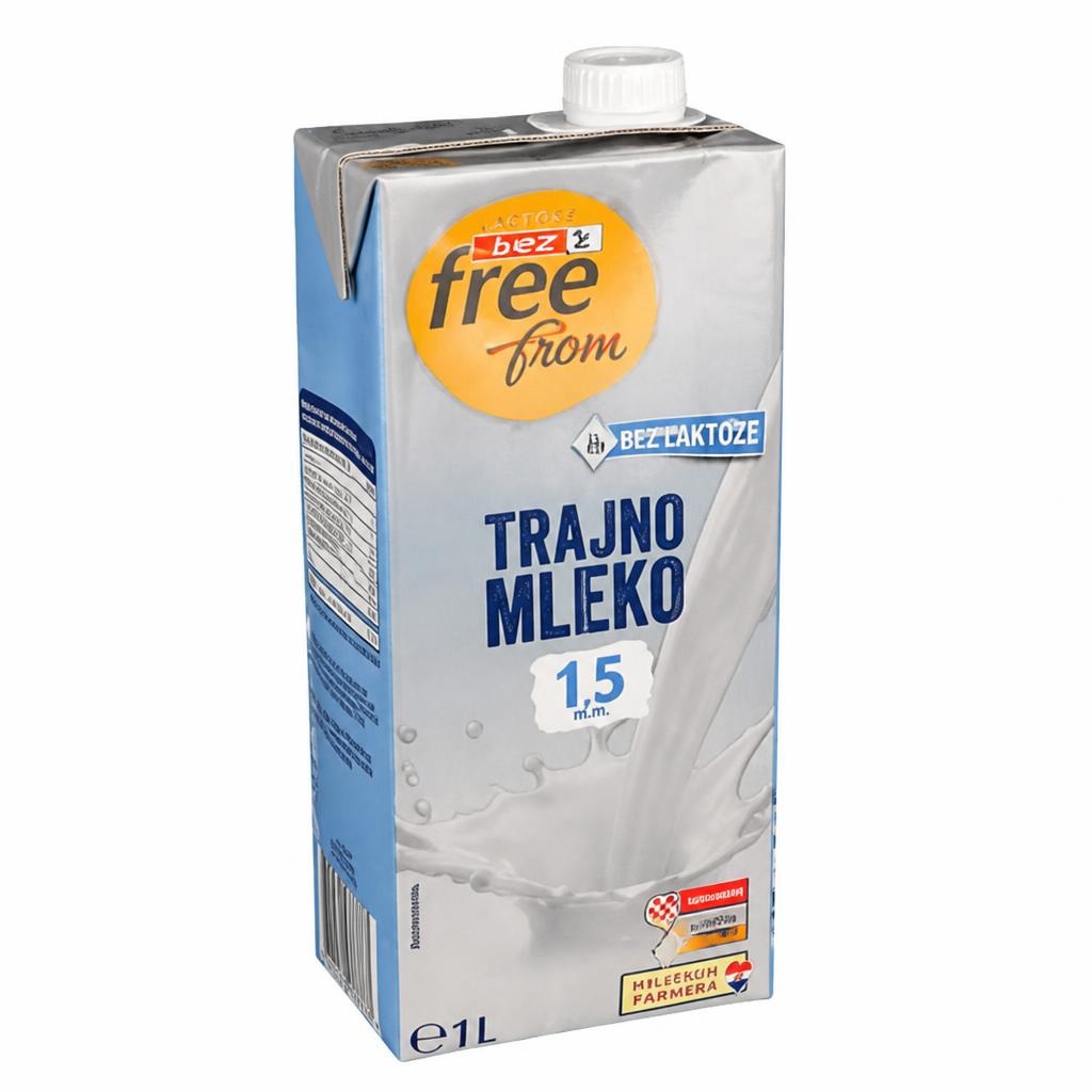 Trajno mlijeko bez laktoze 1 L free From Akcija u trgovini Spar