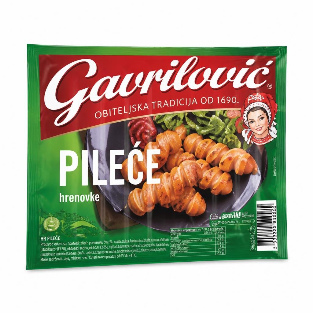 Gavrilović pileće hrenovke 200 g Akcija u trgovini Ribola