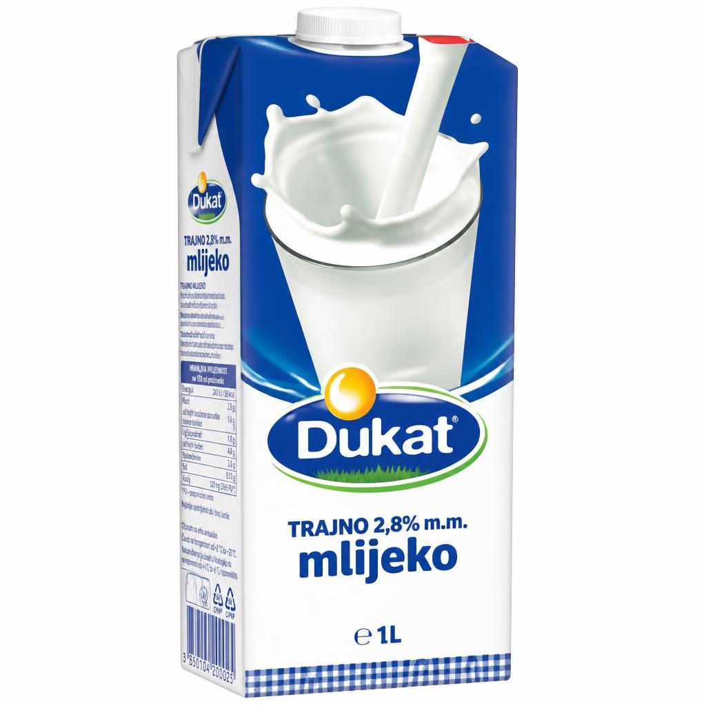 Dukat trajno mlijeko 1,00 L Akcija u trgovini Vrutak