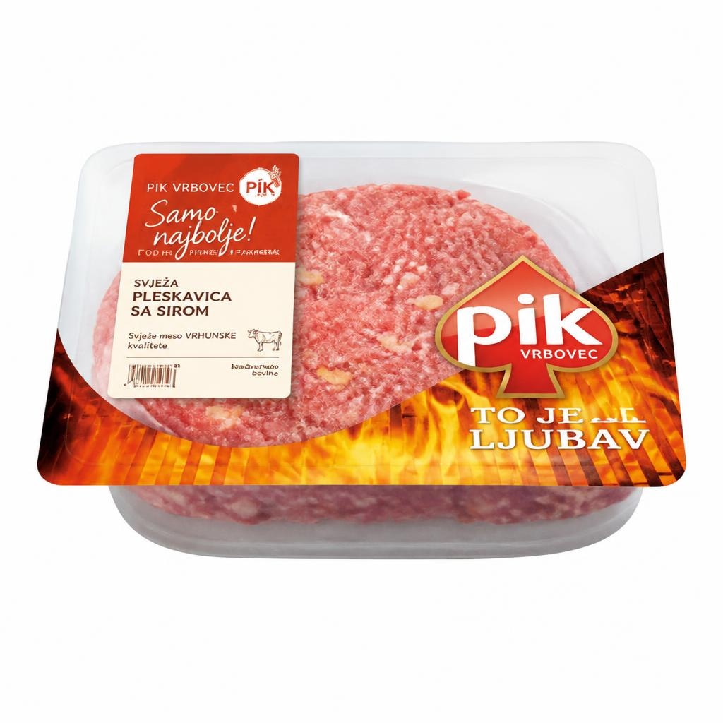 PIK Vrbovec svježa pljeskavica sa sirom Akcija u trgovini Plodine