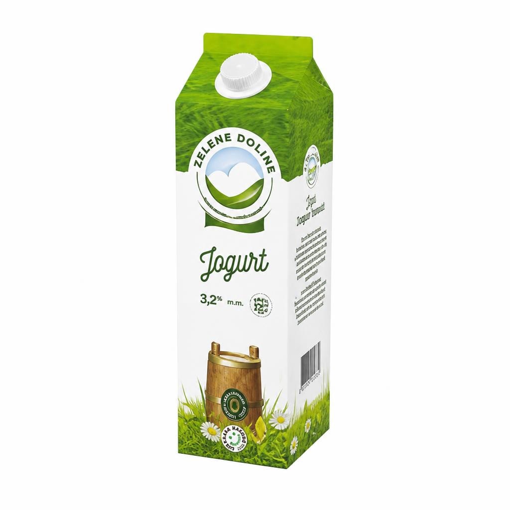 Tekući jogurt 3,2% m.m. 1 kg Zelene Doline Akcija u trgovini KTC