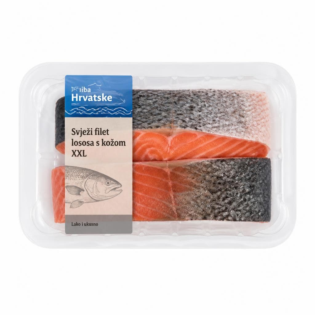 Svježi filet lososa s kožom XXL 8 x 125 g Akcija u trgovini Lidl