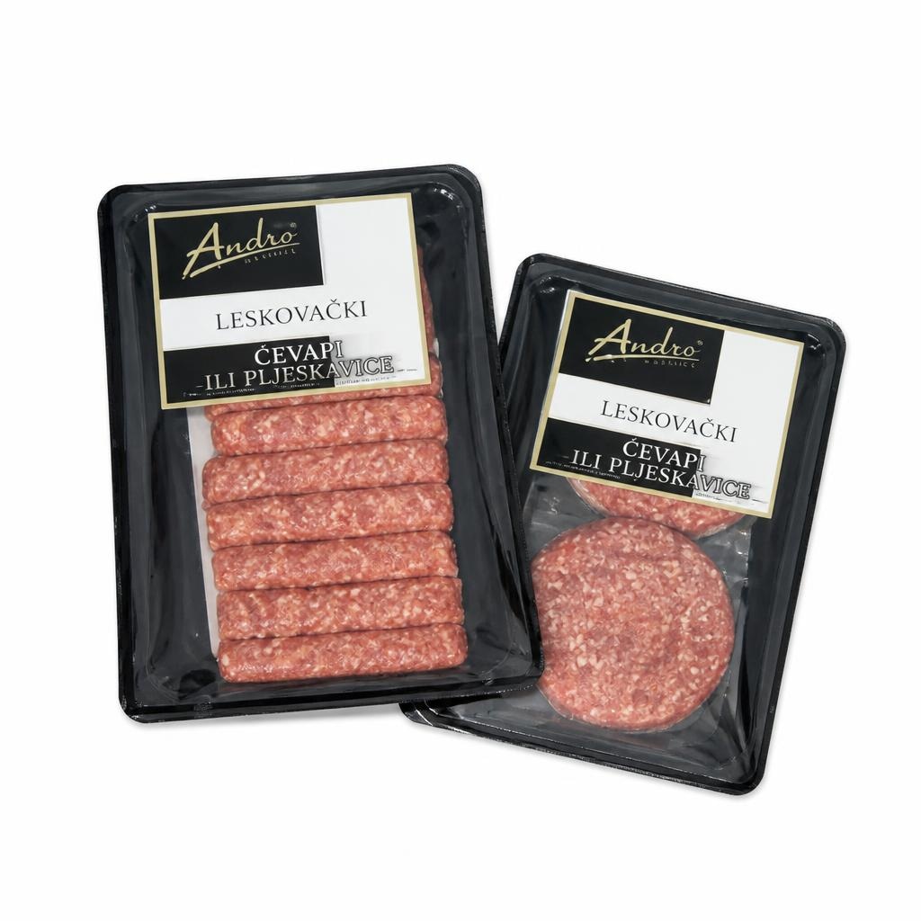 Leskovački ćevapi ili pljeskavice 480 g Andro - Akcija u trgovini Spar