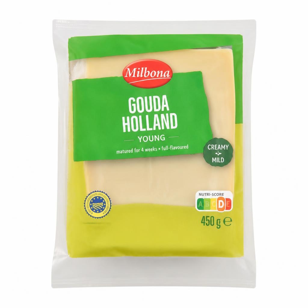 Milbona Gouda Holland Young 450 g Akcija u trgovini Lidl