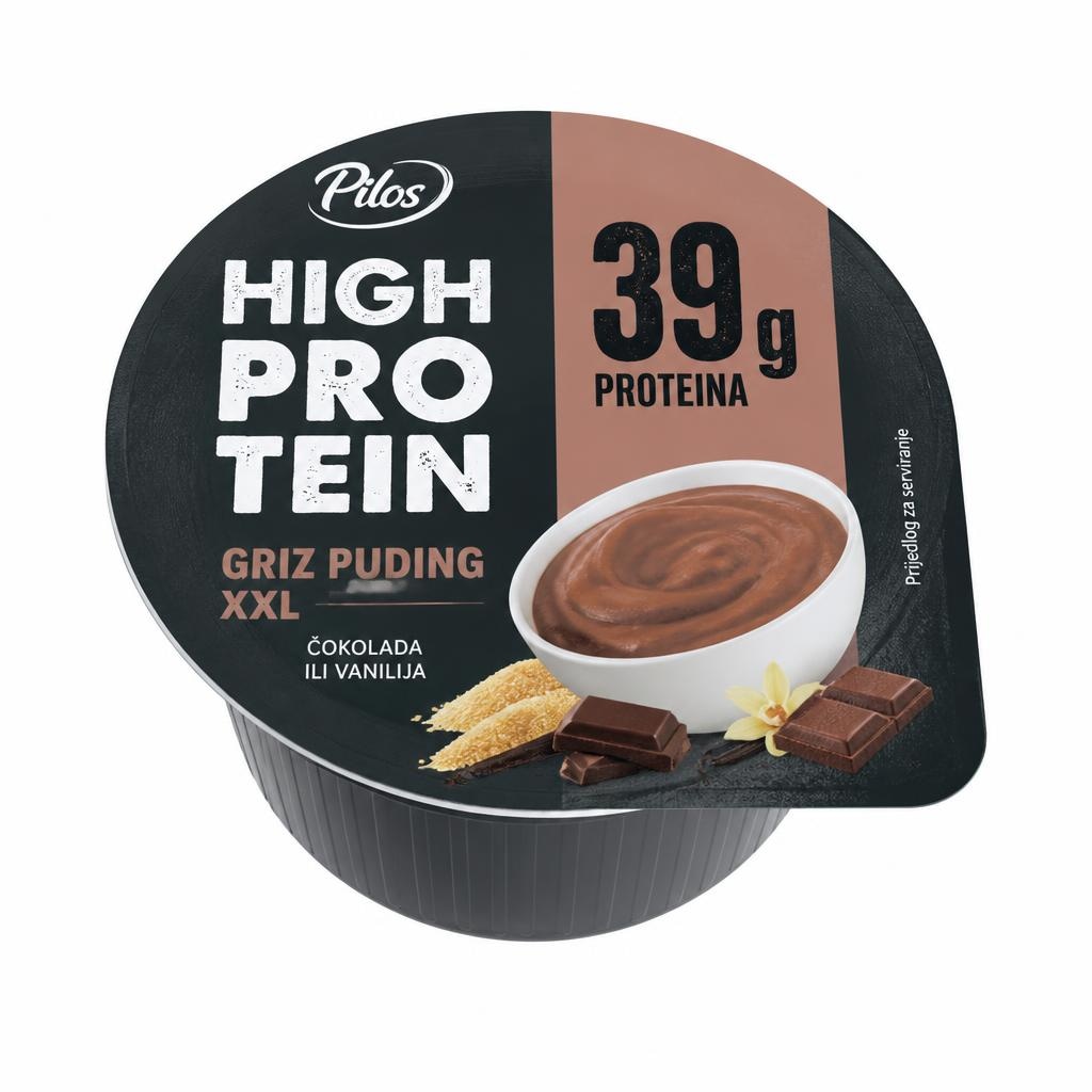 Pilos High protein griz puding XXL 500 g - Akcija u trgovini Lidl