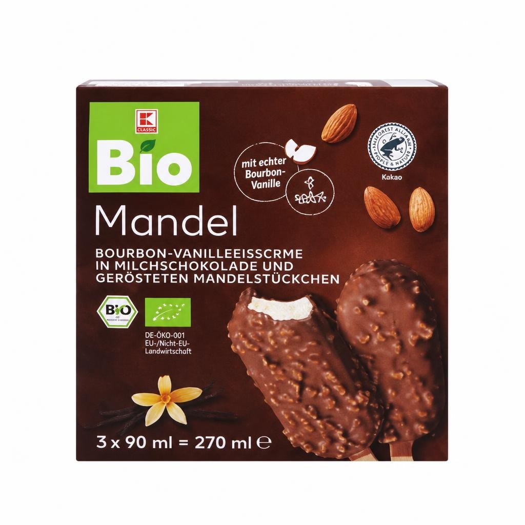 K Classic Bio sladoled na štapiću badem 3 x 90 ml Akcija u trgovini Kaufland