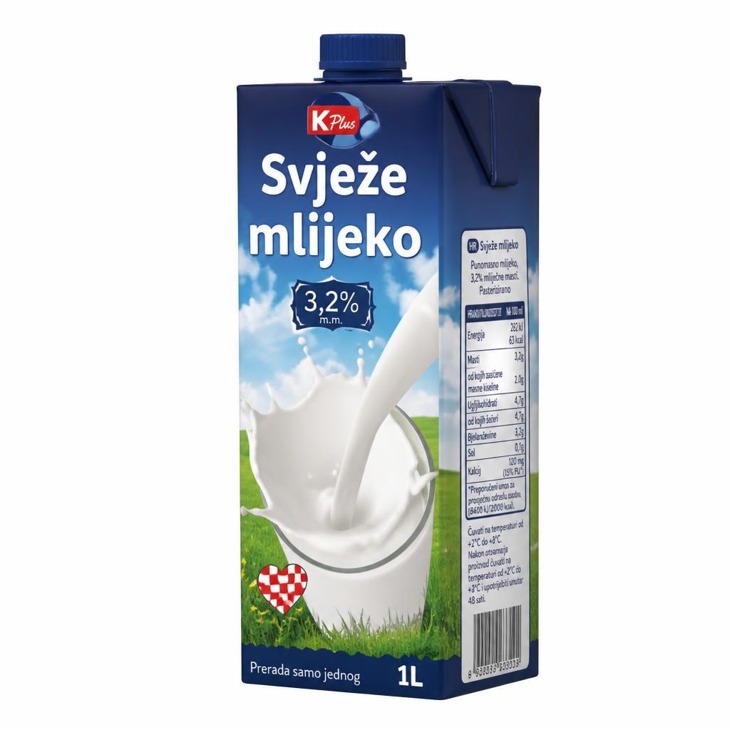 K Plus mlijeko 1 l Akcija u trgovini Konzum
