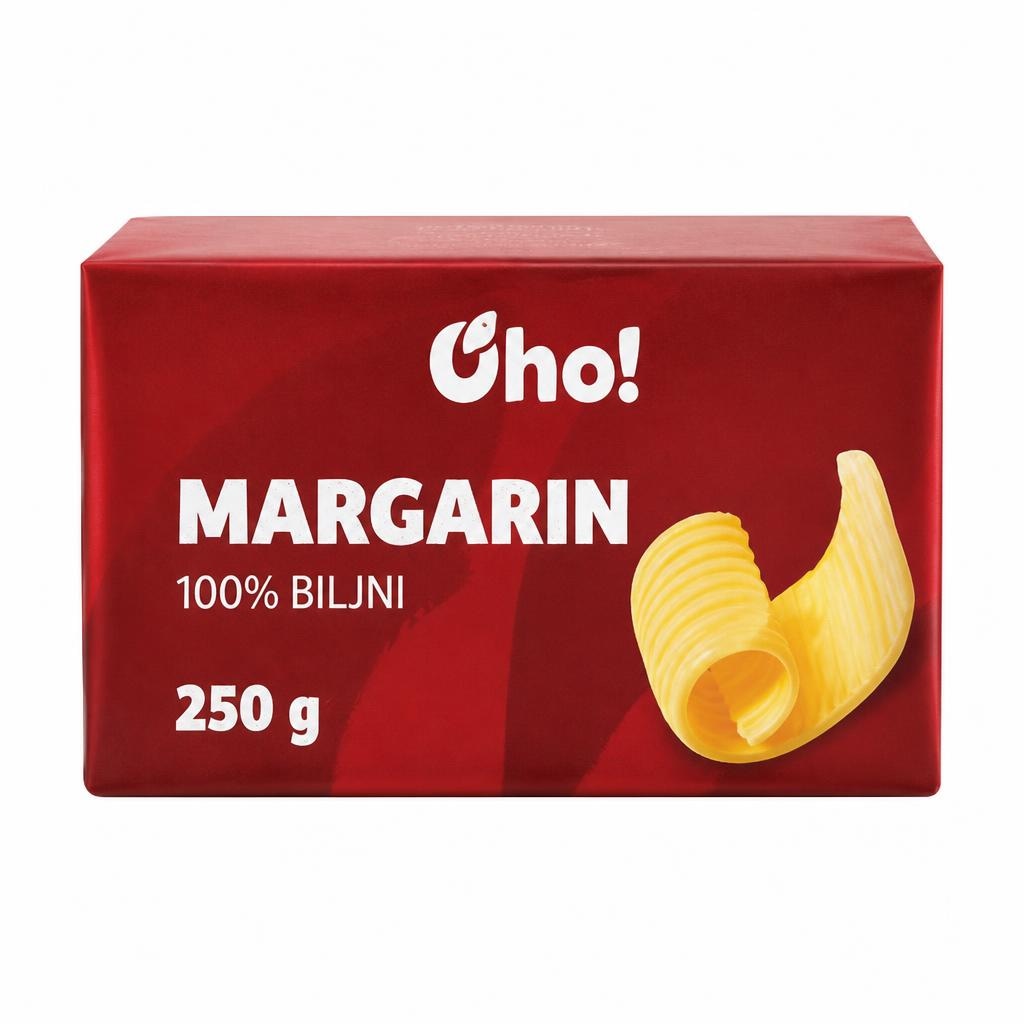 Oho! margarin 100% biljni 250 g Akcija u trgovini Plodine