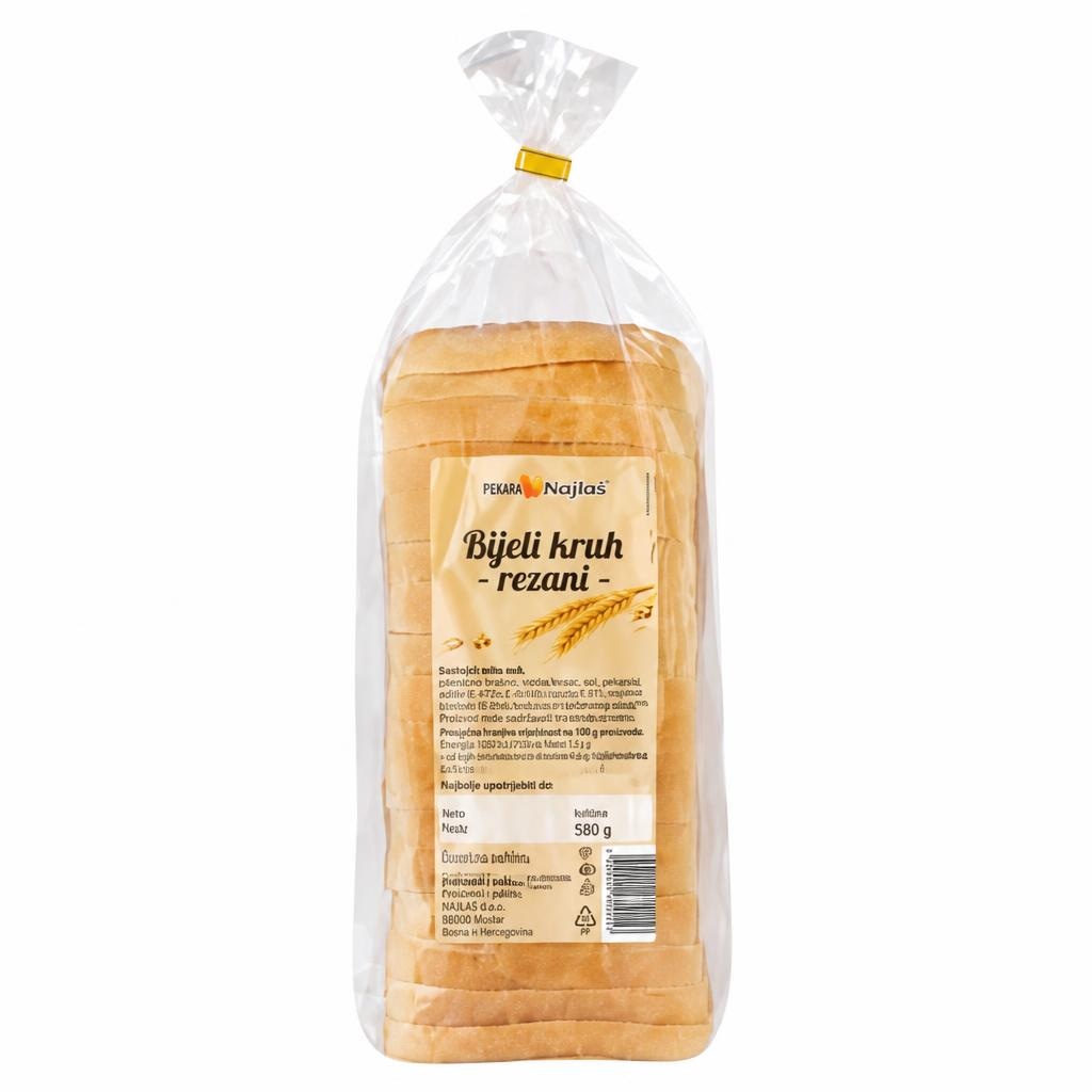 Bijeli kruh rezani 580 g Akcija u trgovini Plodine