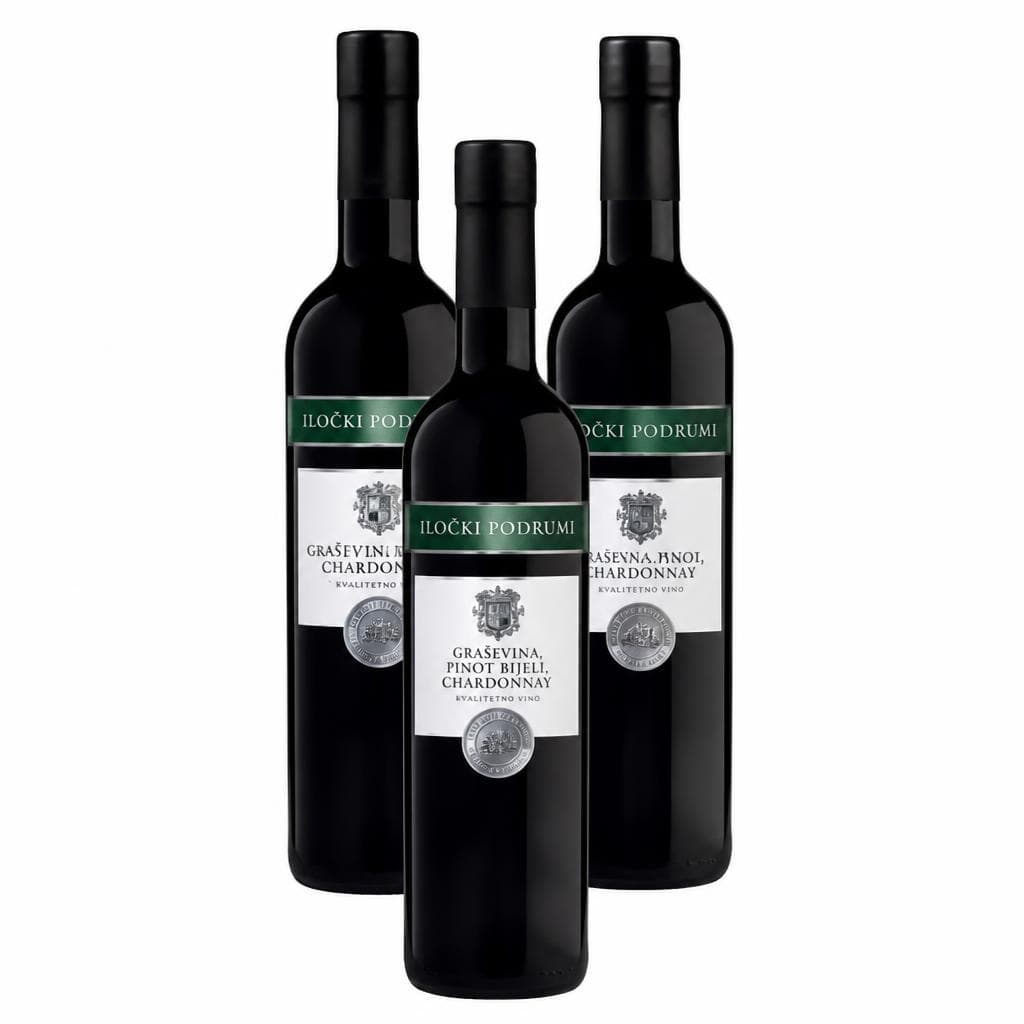 Iločki Podrumi Graševina, Chardonnay bijelo vino 0,75L Akcija u trgovini Konzum