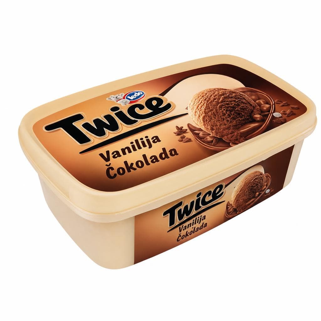 Ledo sladoled Twice vanilija-čokolada 1000 ml Akcija u trgovini Gavranović
