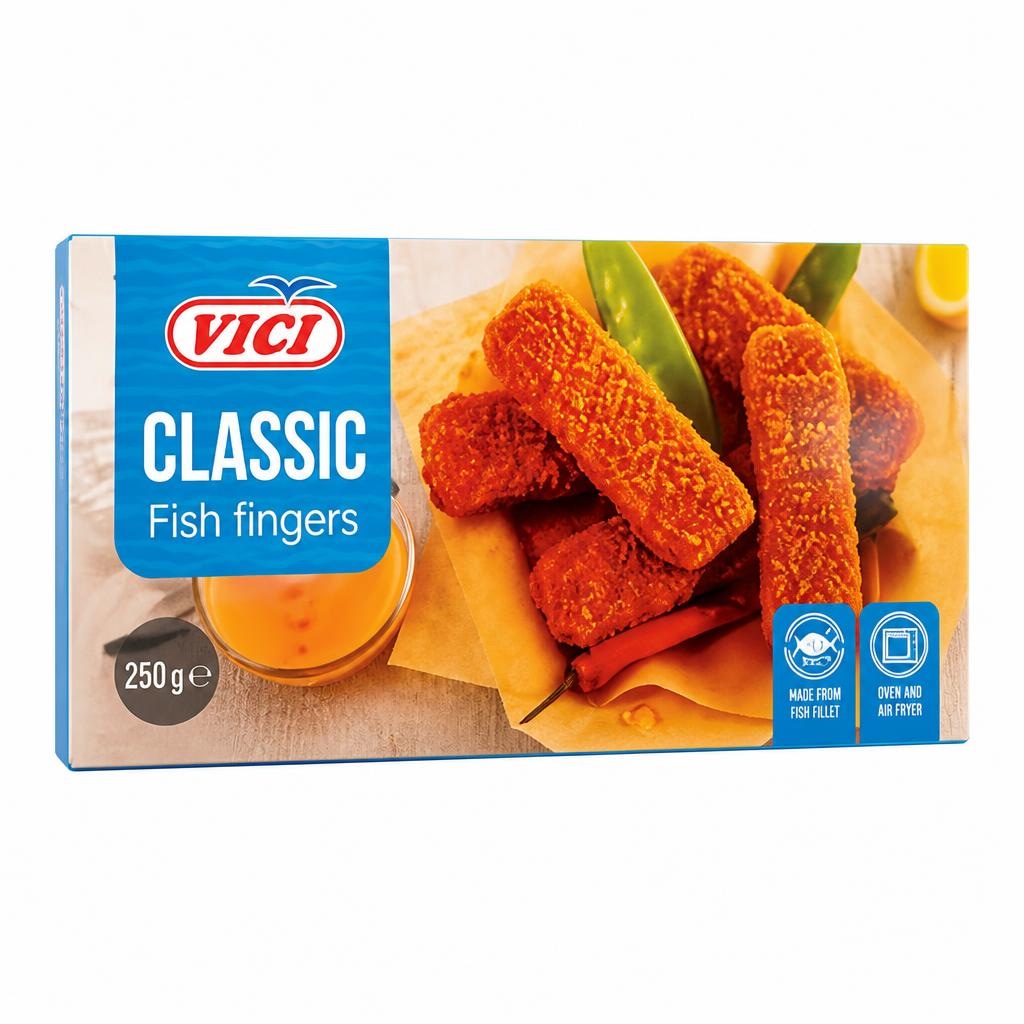 Vici Riblji panirani štapići 250 g - Akcija u trgovini Tommy