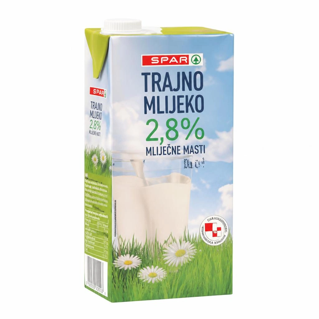 Spar mlijeko 2,8% mm 1 L Akcija u trgovini Spar