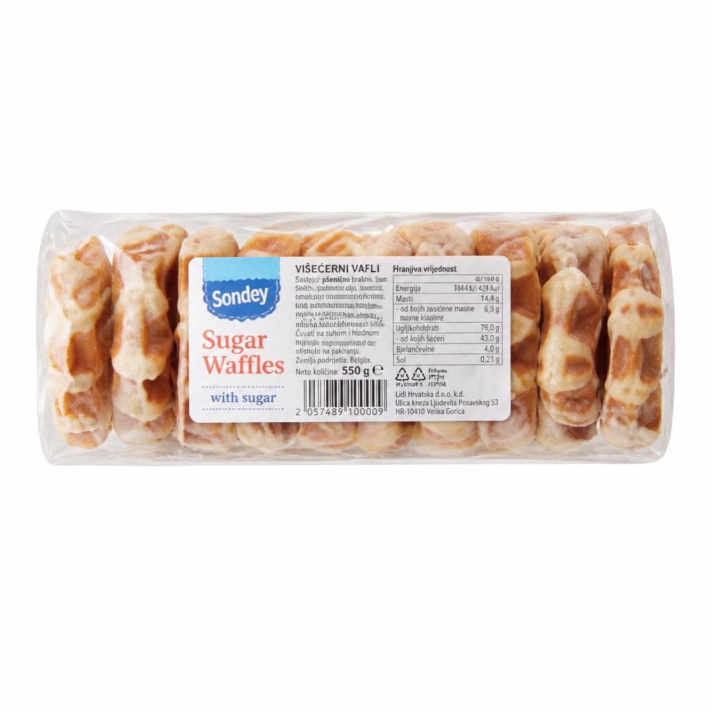 Sondey vafli od šećera 550 g Akcija u trgovini Lidl