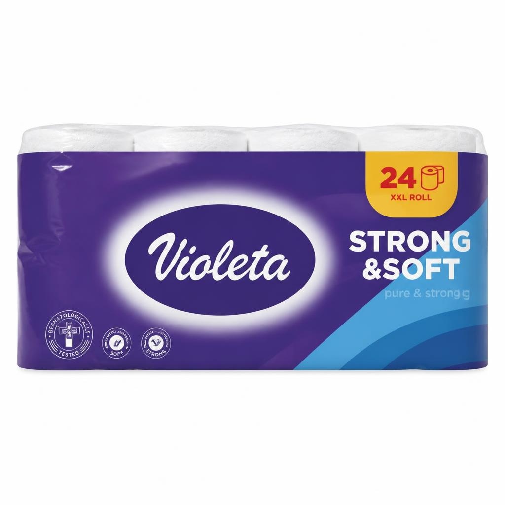 Violeta toaletni papir Pure&Strong 24 role Akcija u trgovini Plodine