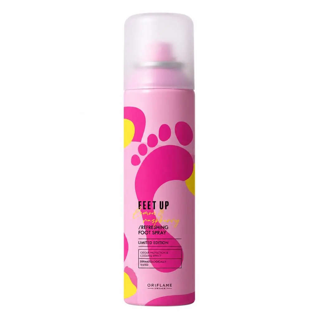 Oriflame Feet Up osvježavajući sprej za stopala s limunom i malinom 150 ml Akcija u trgovini Oriflame