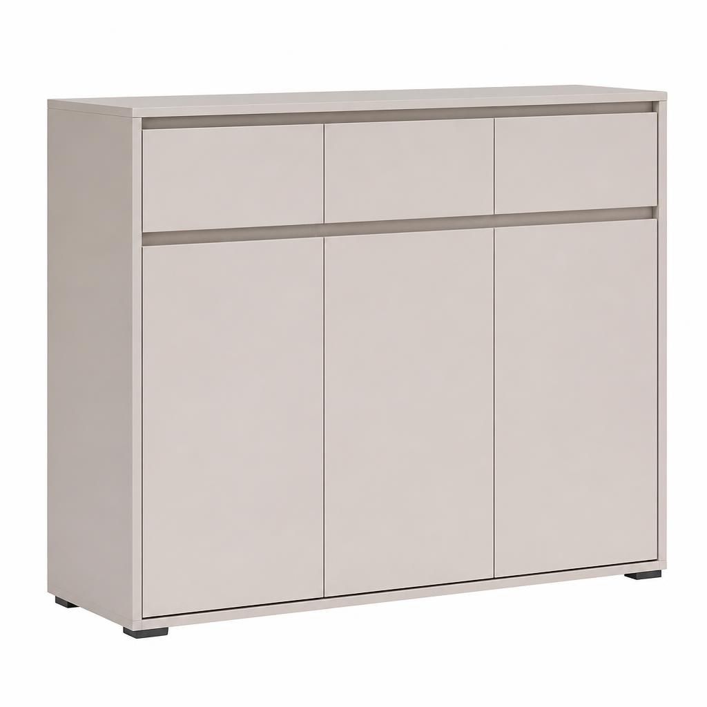 CarryHome komoda Line 120 x 103 x cm, 3 ladice, 3 vrata Akcija u trgovini Lesnina