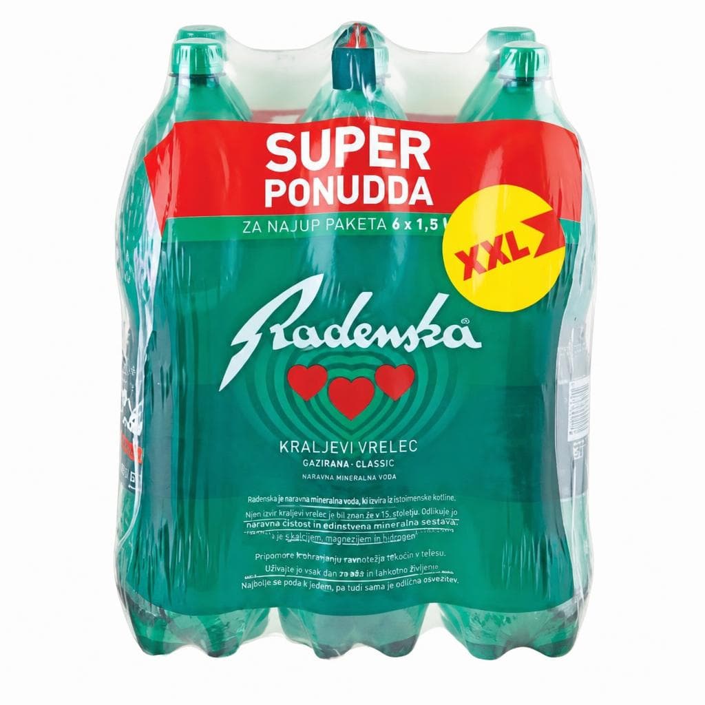 Radenska Gazirana voda 6x1,5 L Akcija u trgovini Kaufland