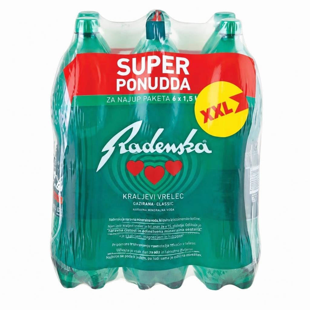 Radenska Gazirana voda 6x1,5 L Akcija u trgovini Kaufland