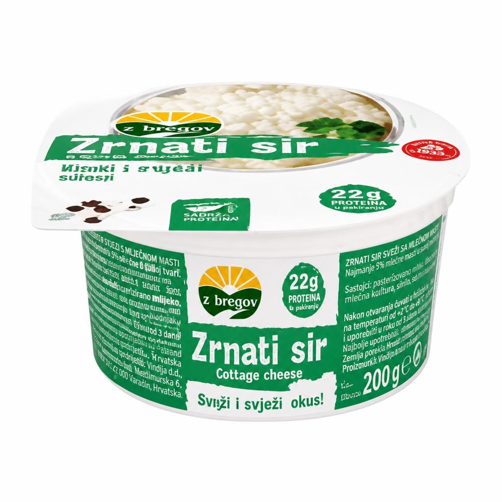 Vindija 'z bregov Zrnati sir 200 g - Akcija u trgovini Ribola