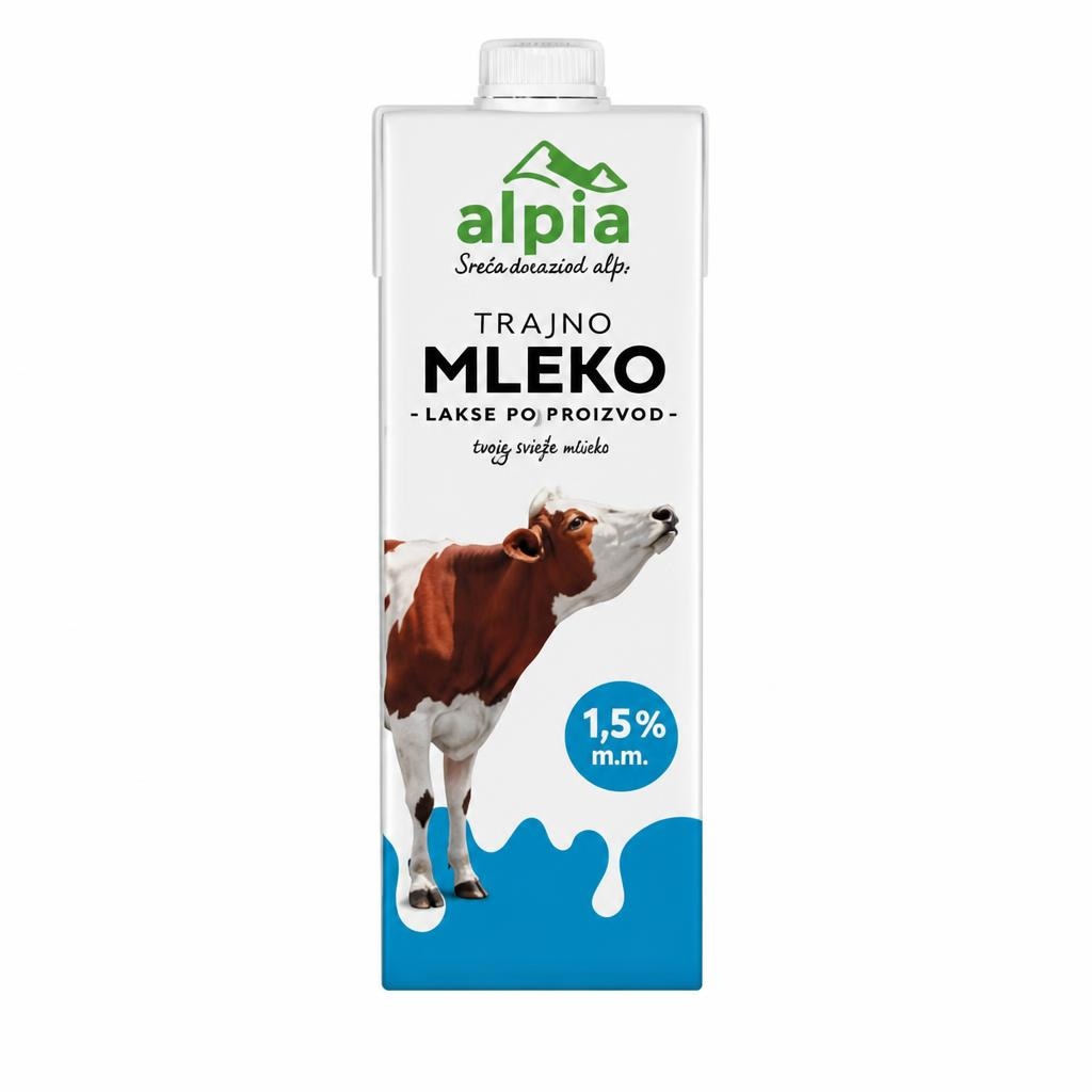 Alpia trajno mlijeko 1L - Akcija u trgovini Konzum