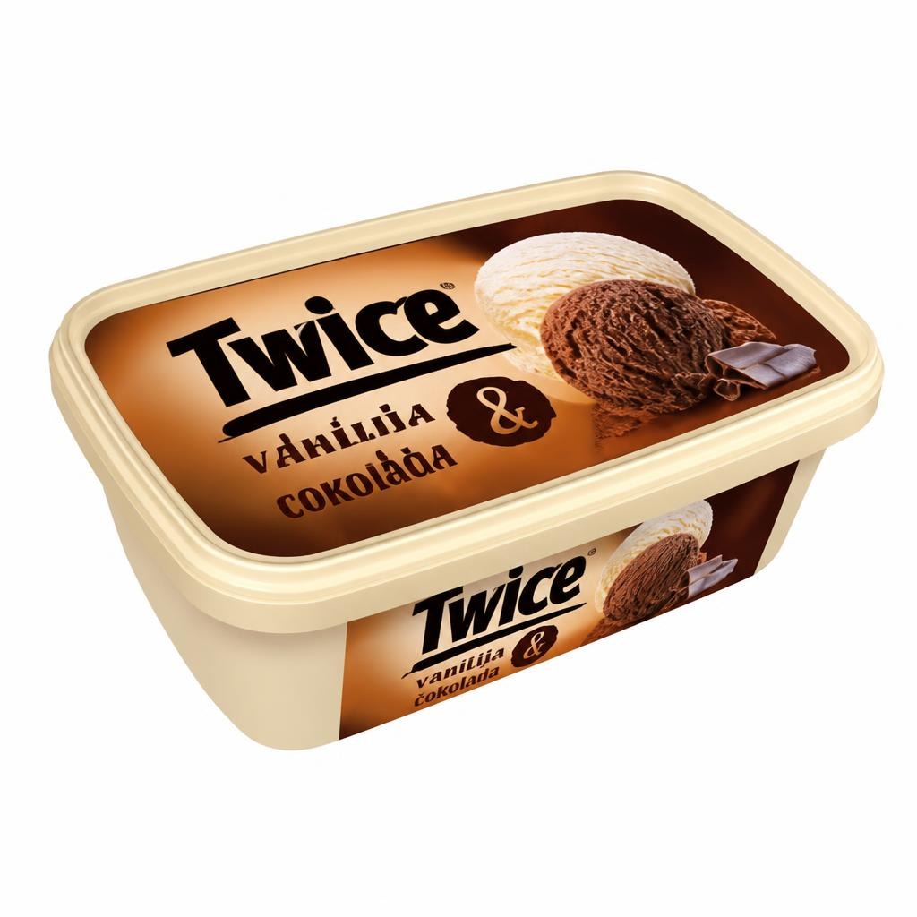 Twice vanilija čokolada sladoled 1000 ml - Akcija u trgovini Bakmaz