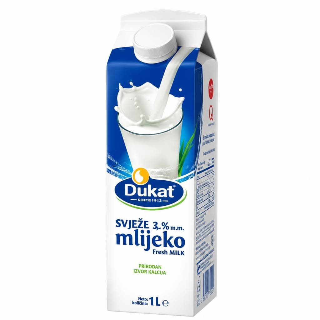 Dukat svježe mlijeko 3,2% m.m. 1 l Akcija u trgovini Studenac
