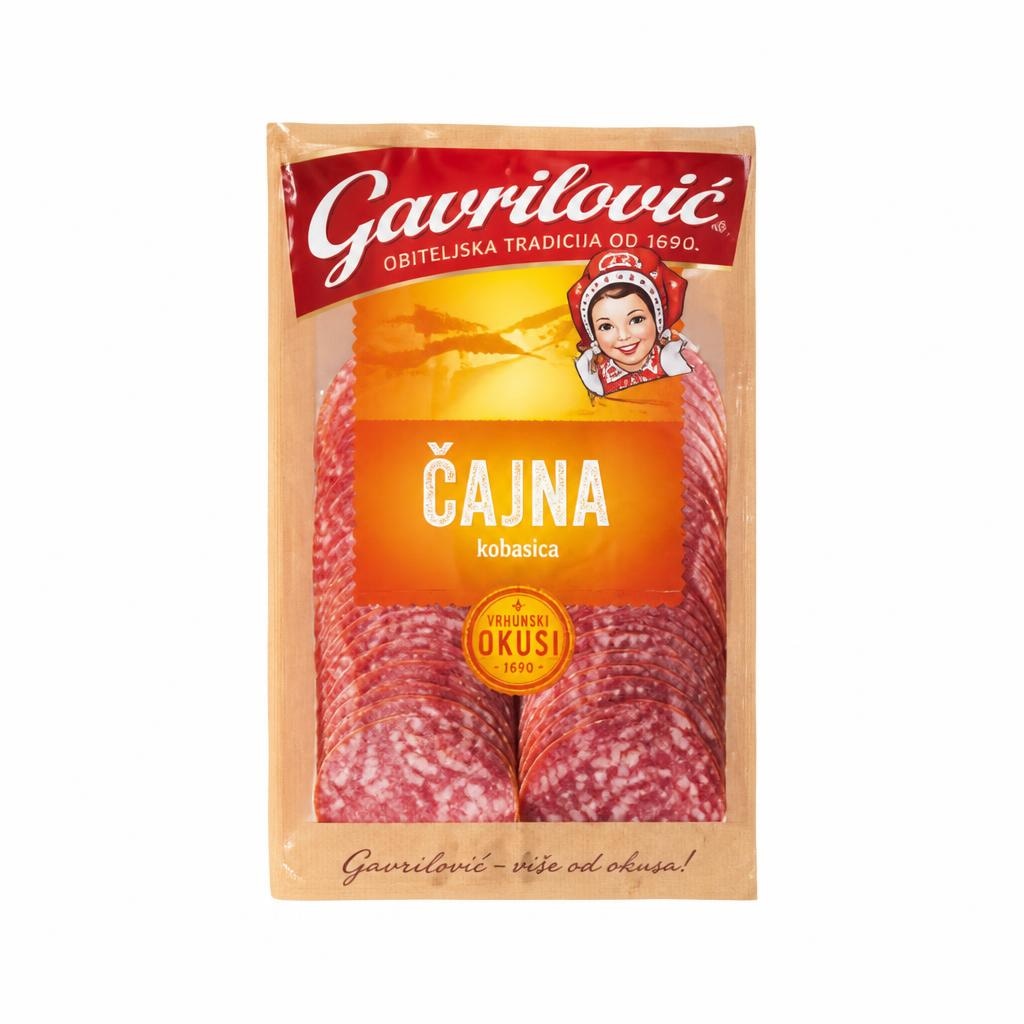 Gavrilović Čajna kobasica narezak 80 g Akcija u trgovini Trgovina Krk
