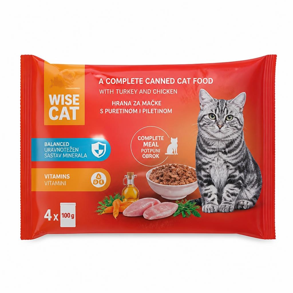 Wise Cat hrana za mačke puretina i piletina 400 g Akcija u trgovini NTL