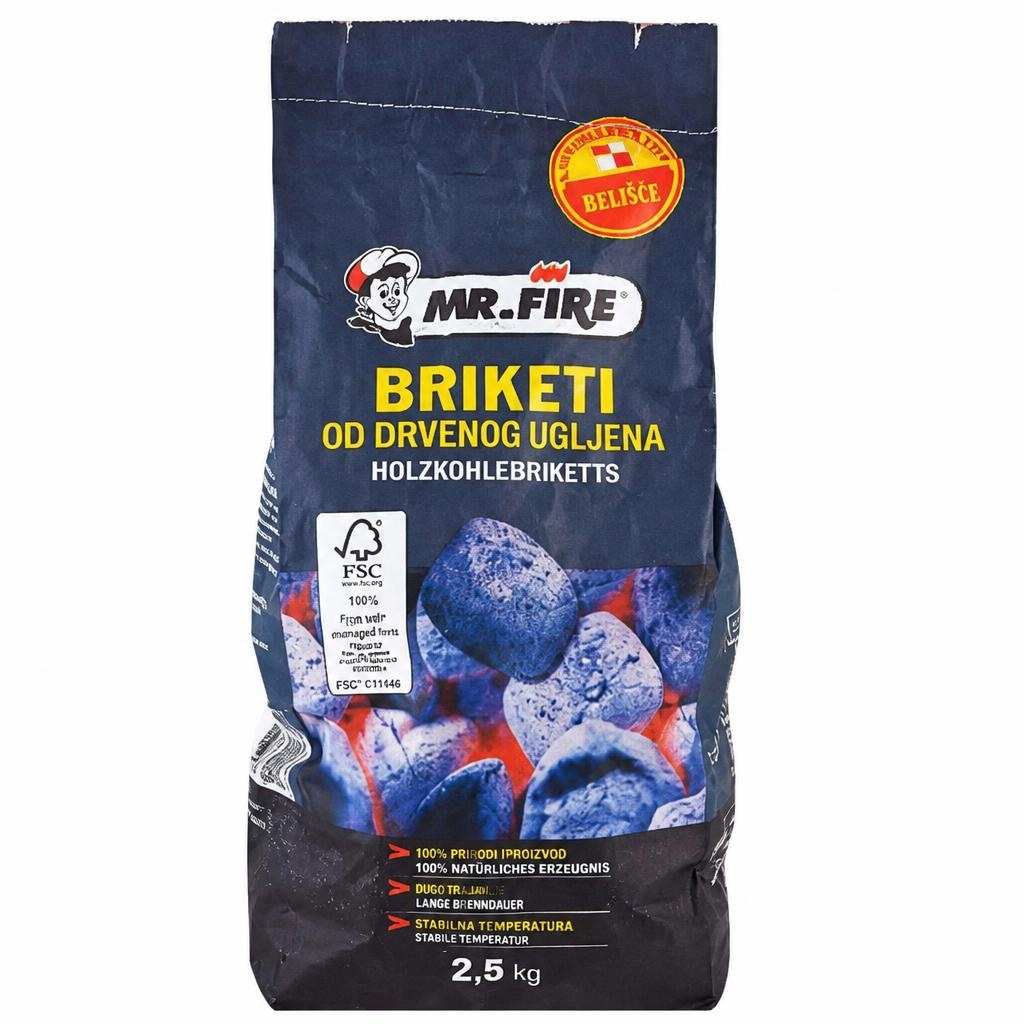Mr. Fire Briketi od drvenog ugljena 2.5 kg - Akcija u trgovini Kaufland