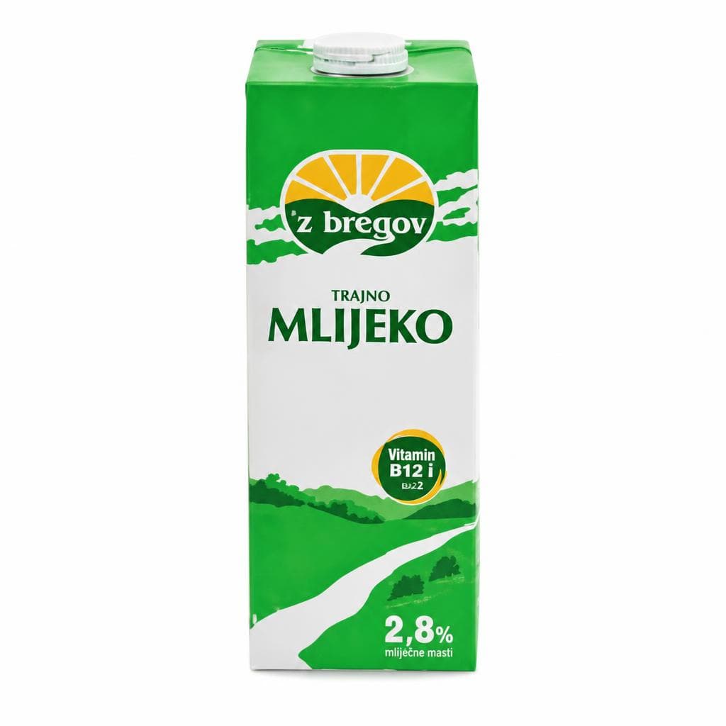 Mlijeko 2,8% m.m. 1 l 'z bregov Akcija u trgovini Djelo