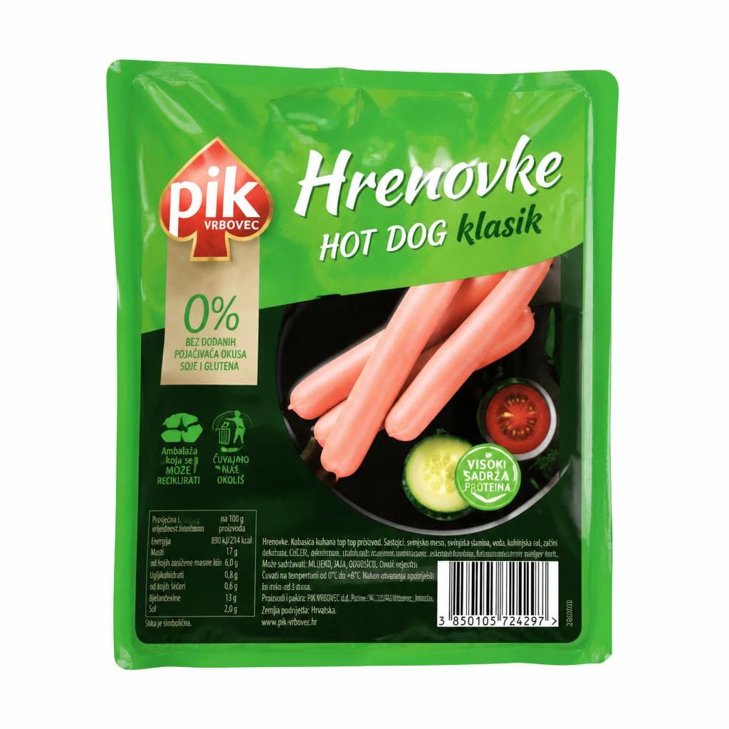 Gavrilović Pileće hrenovke 200 g Akcija u trgovini Ribola