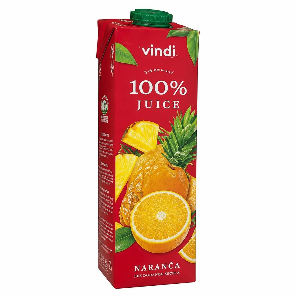 Voćni sok 100% Vindi 1 l - Akcija u trgovini KTC