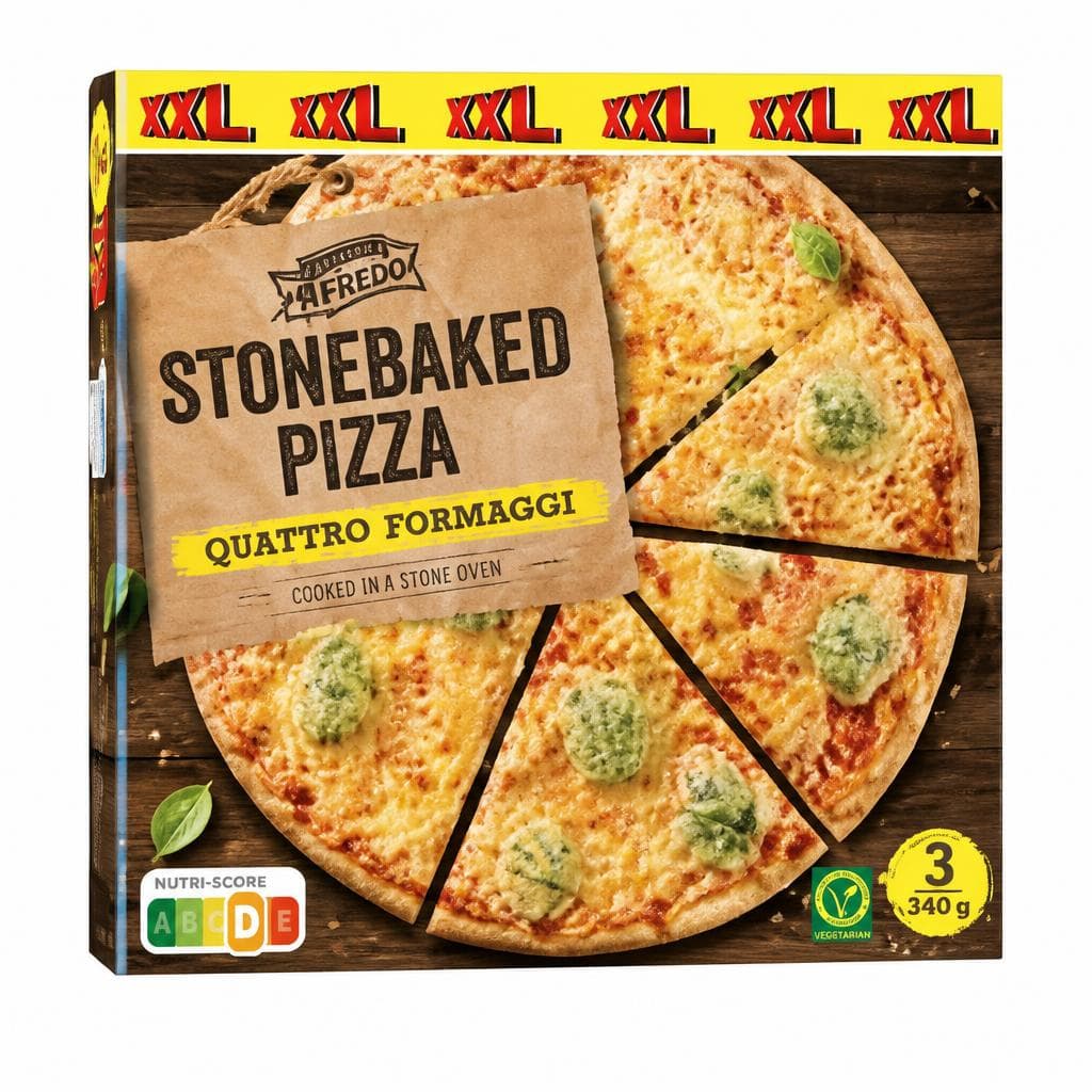 Trattoria Alfredo pizza 4 vrste sira 3 x 340 g Akcija u trgovini Lidl