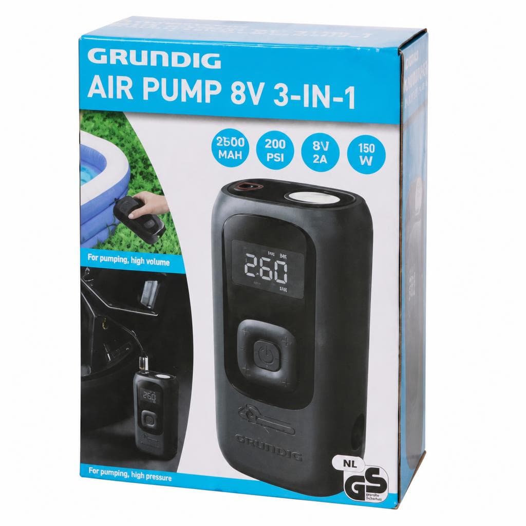 Grundig bežična zračna pumpa 3-u-1 9-dijelna Akcija u trgovini Action