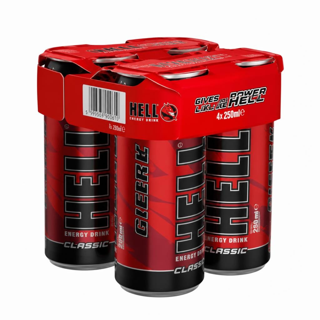Energetsko piÄe Hell 4 x 0,25 L Akcija u trgovini Spar